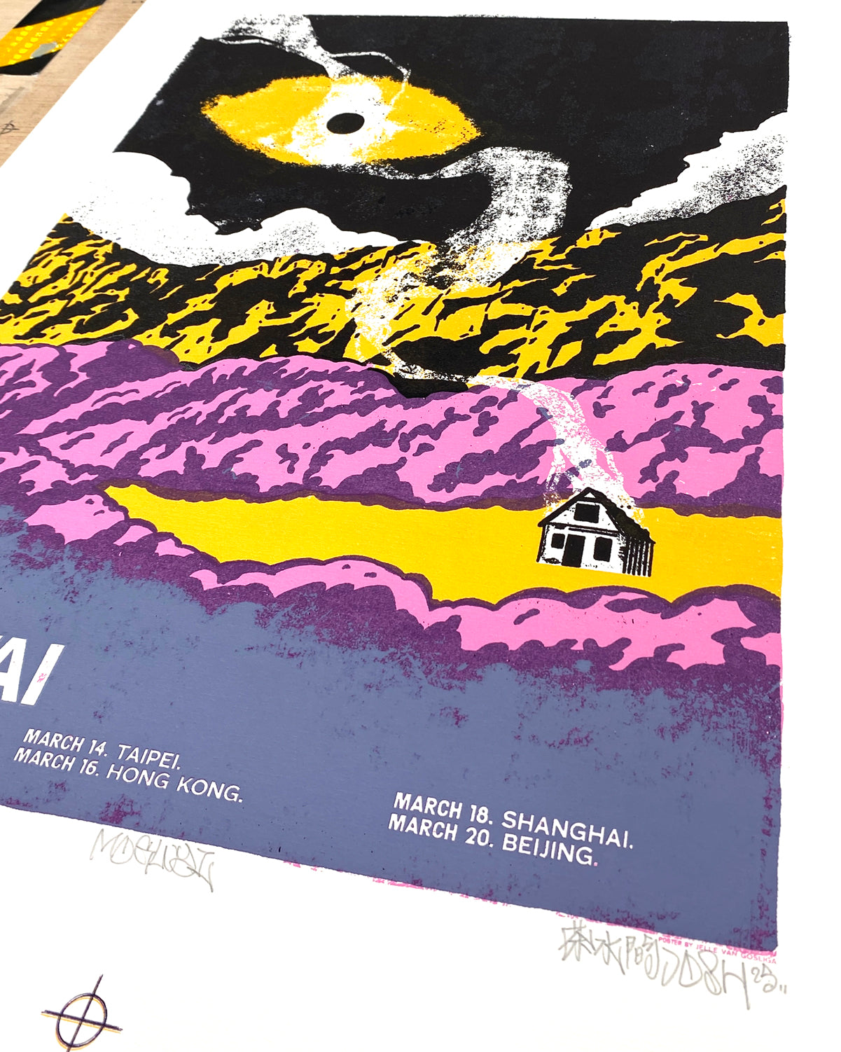 MOGWAI ASIA TOUR SCREEN PRINT 亞洲巡迴手工絹印海報