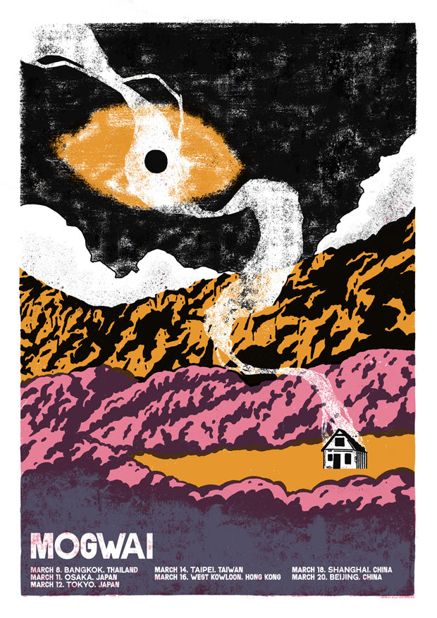 MOGWAI ASIA TOUR SCREEN PRINT 亞洲巡迴手工絹印海報