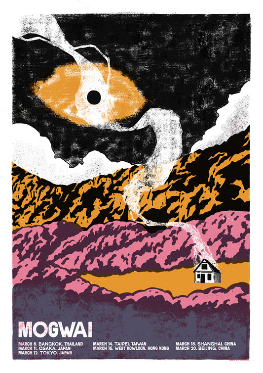 MOGWAI ASIA TOUR SCREEN PRINT 亞洲巡迴手工絹印海報