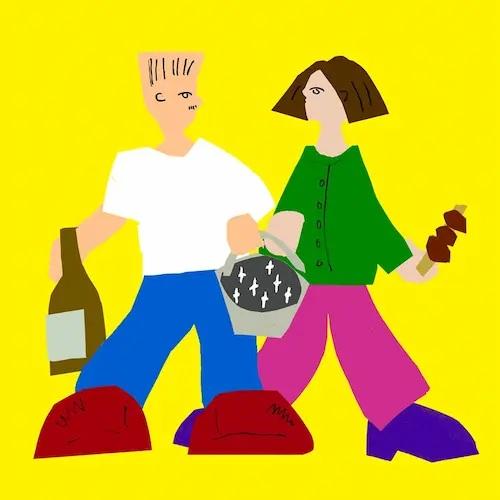 neco-nemuru - Baketsu no Ohi-san Tsukamaeta (feat. CHINZA DOPENESS & KOPY) / Harusame Salad (7")